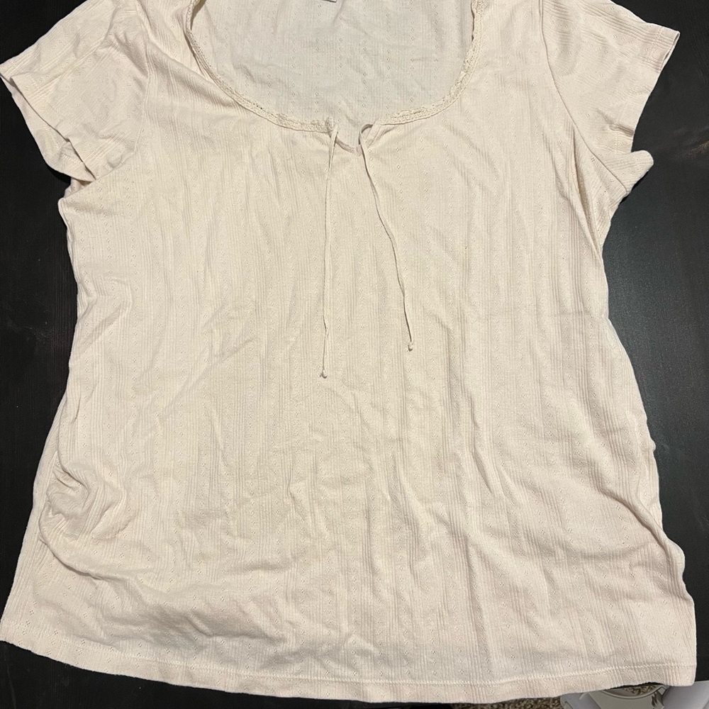 Cream Maternity Top